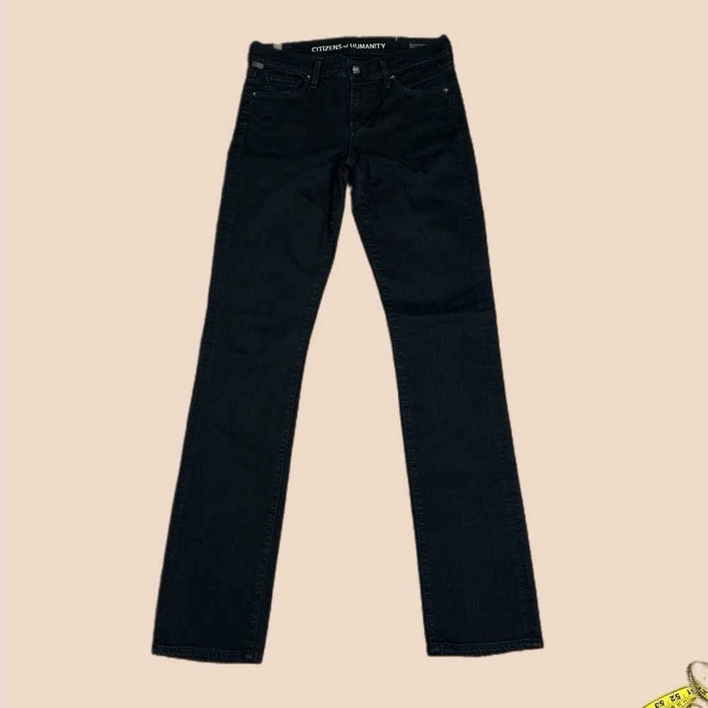 Citizen of Humanity Women’s Elson Mid-Rise Straight Leg Jeans Black Sz 26